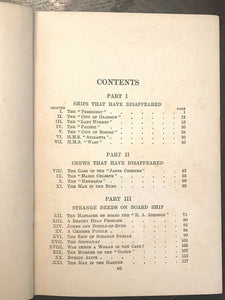 STRANGE SEA MYSTERIES - Elliott O'Donnell, 1st 1926 - SEA MONSTERS PHENOMENA