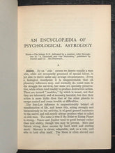 1926 - AN ENCYCLOPAEDIA OF PSYCHOLOGICAL ASTROLOGY - CARTER - Occult Psychology