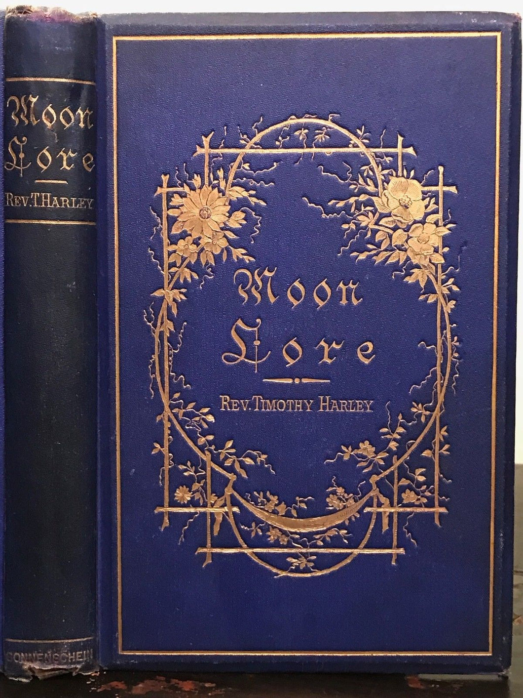 1885 - MOON LORE by Rev. Timothy Harley, 1st Ed, MOON LUNAR LEGENDS WORSHIP