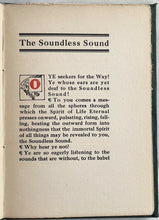 THE SOUNDLESS SOUND - Curtiss, 1st 1911 - CHRISTIAN MYSTICISM MYSTICS SPIRITUAL