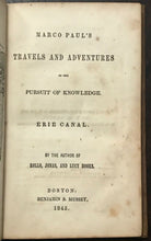 MARCO PAUL'S TRAVELS, ADVENTURES - Abbot, 1st 1845 - 19th Cent LAKE ERIE TRAVEL