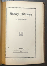 HORARY ASTROLOGY - DeLuce, 1942 - ZODIAC HOROSCOPE DIVINATION FORTUNE CHARACTER