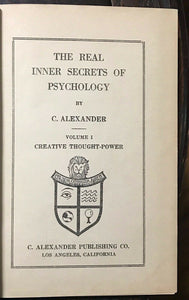 CREATIVE THOUGHT POWER - C. Alexander, 1st 1924 - MAGICK OCCULT DIVINATION MAGIC