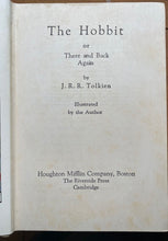 THE HOBBIT - TOLKIEN, 11th Impression OR 2nd/ 7th Printing, 1959 - Houghton