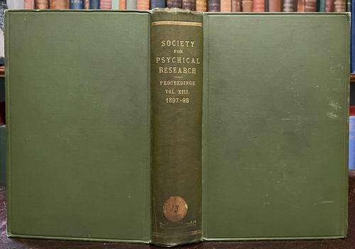 1897-1898 SOCIETY FOR PSYCHICAL RESEARCH - SPIRITS DIVINATION DIVING ROD DOWSING