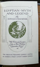 EGYPTIAN MYTH AND LEGEND - MacKenzie 1920 - MAGIC ISIS OSIRIS RA ANCIENT LEGENDS