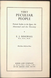 VERY PECULIAR PEOPLE - DIngwall 1st 1950 ABNORMAL UNCANNY PERSONALITIES - SIGNED