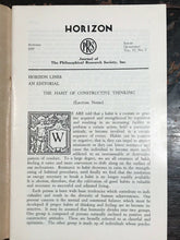 MANLY P. HALL - HORIZON JOURNAL - Full YEAR, 4 ISSUES, 1957 - PHILOSOPHY OCCULT