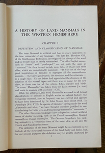 HISTORY OF LAND MAMALS IN THE WESTERN HEMISPHERE - Scott, 1937 PALEONTOLOGY