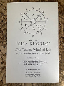 SIPA KHORLO: TIBETAN WHEEL OF LIFE - 1st 1955 BUDDHIST RITUALS SYMBOLS TEACHINGS