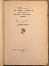 THE ADVENTURES OF GIUSEPPE PIGNATA, Symons 1st Ltd Ed 133/495 SIGNED,1930 PRISON