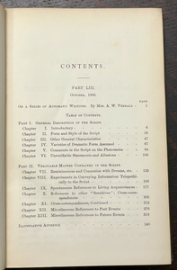 1906 SOCIETY FOR PSYCHICAL RESEARCH - OCCULT SPIRITS PSYCHIC PROPHECY TELEPATHY