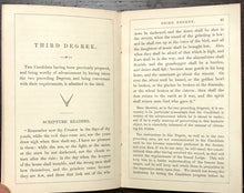 HALL'S MASTER WORKMAN & MASONIC MONITOR - Hall, 1st 1864 LEATHER FREEMASONRY