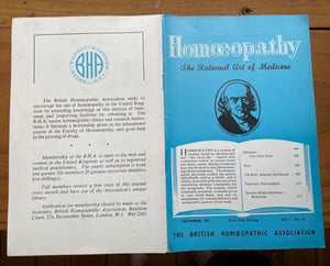 HOMOEOPATHY: BRITISH HOMOEOPATHIC ASSN - ALTERNATIVE NATURAL MEDICINE, Dec 1957