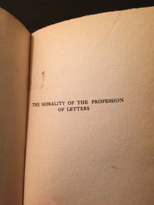 MORALITY OF THE PROFESSION OF LETTERS - Robert Stevenson, Ltd. 1st Ed, 1899 RARE