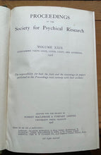 1918 - SOCIETY FOR PSYCHICAL RESEARCH - SPIRITS TELEPATHY PREMONITION PSYCHIC