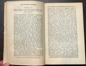 THE MAHATMA LETTERS - Barker, 1st 1924 THEOSOPHY THEOSOPHIST SPIRIT HIERARCHY