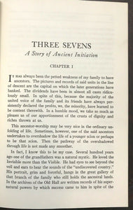 THREE SEVENS - Clymer, 1977 PRESENTATION COPY - HERMETIC OCCULT THEOSOPHY