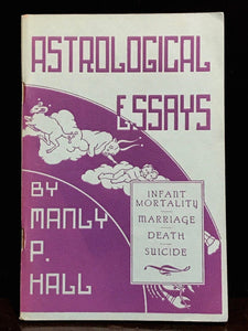 MANLY P. HALL - ASTROLOGICAL ESSAYS - 1st/1st, 1937 - Astrology Magic Occult