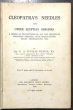 CLEOPATRA'S NEEDLE & OTHER EGYPTIAN OBELISKS - Budge, 1st 1926 - ANCIENT EGYPT