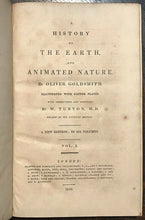 HISTORY OF THE EARTH AND ANIMATED NATURE - Goldsmith, 1816 - COMPLETE 6 Vols