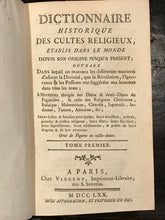 1770 - DICTIONARY OF RELIGIOUS CULTS - Delacroix 3V ASTROLOGY PAGAN OCCULT WITCH