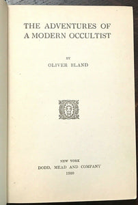 ADVENTURES OF A MODERN OCCULTIST - 1st 1920 - BLACK MAGICK DEMON POSSESSION