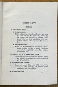 MAGIC AND FETISHISM - Haddon, 1910 - ANTHROPOLOGY, DIVINATION, MAGICK, TALISMANS