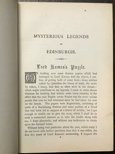 MYSTERIOUS LEGENDS OF EDINBURGH - Leighton, 1st 1886 - SUPERNATURAL OCCULT TALES