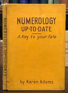 NUMEROLOGY: KEY TO YOUR FATE - Karen Adams, 1931 - OCCULT DIVINATION PROPHECY