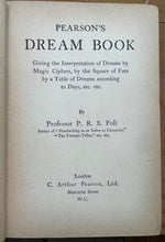 PEARSON'S DREAM BOOK - PRS Foli, 1st 1902 - DIVINATION MAGICK FATE PROPHECY