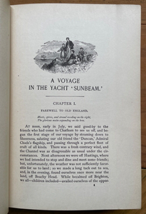 VOYAGE IN THE YACHT SUNBEAM - Lady Brassey, 1st 1890 VICTORIAN SEAFARING OCEANS