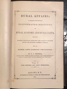 RARE 1865-67 Illustrated Annual Register of Rural Affairs, Vol I, 440 Engravings
