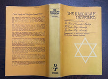 KABBALAH UNVEILED - Mathers, 1974 - MAGICK ZOHAR CABBAL KABBALIST GOLDEN DAWN