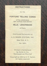 LENORMAND FORTUNE PLAYING CARDS - 1970 - DIVINATION OCCULT - UNUSED