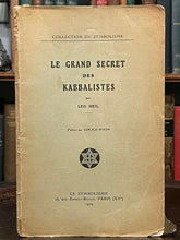 GRAND SECRET DES KABBALISTES - Wirth & Heil, 1929 - MAGICK KABBALAH FREEMASONRY