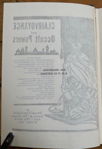 CLAIRVOYANCE AND OCCULT POWERS - 1st 1916 - TELEPATHY CRYSTAL GAZING OCCULT