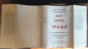 MAN INTO WOLF: SADISM, MASOCHISM AND LYCANTHROPY, Robert Eisler, 1st / 1st, 1951