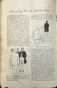 1900 Rare HYPNOTISM MESMERISM MAGIC MAGICIAN LESSONS - Prof L.A. Harraden