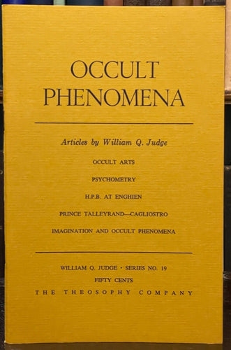 OCCULT PHENOMENA - William Judge, 1984 BLAVATSKY THEOSOPHY PSYCHOMETRY OCCULTISM