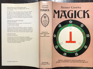 MAGICK ~ ALEISTER CROWLEY, SYMONDS, Grant, 1st/1st 1973 HC/DJ w/ PRINTER'S ERROR