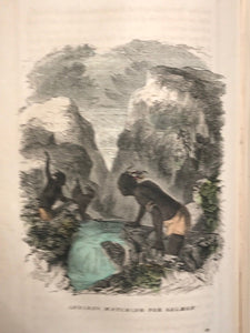 1853 - INDIAN RACES OF N. & S. AMERICA, 1st/1st C. BROWNELL - COLORED ENGRAVINGS