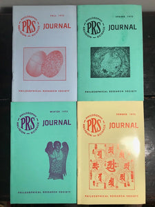 MANLY P. HALL, PHILOSOPHICAL RESEARCH SOCIETY JOURNAL - Full Year, 4 Issues 1972