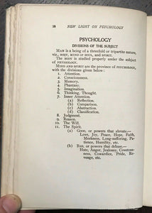 NEW LIGHT ON PSYCHOLOGY - Hull, 1st 1905 RARE PHRENOLOGY PROPHECY CHARACTER