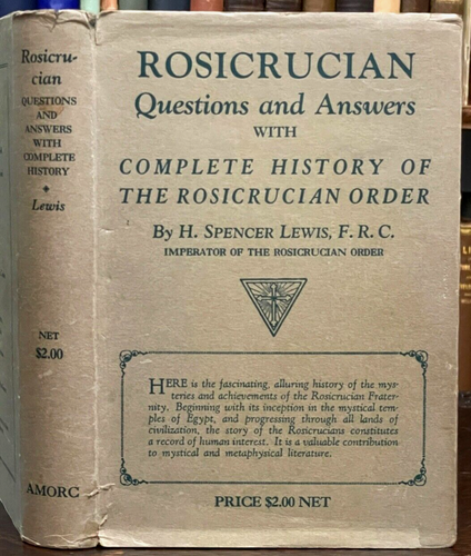 ROSICRUCIAN QUESTIONS & ANSWERS - Lewis, 1932 - MYSTERIES MYSTICAL AMORC HISTORY