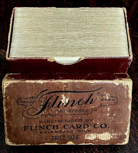 ANTIQUE FLINCH PARLOR CARD GAME - FLINCH CARD CO. 1913