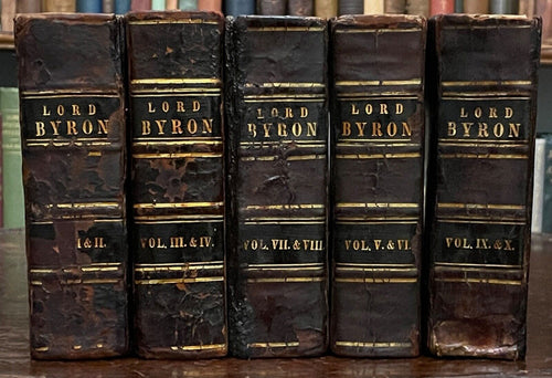 COMPLETE POETICAL WORKS OF LORD BYRON, Vols 1-10, 1839 - ROMANTIC POETRY