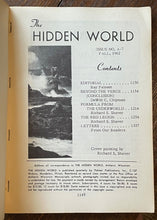 THE HIDDEN WORLD - Fall 1962 - COUNTERCULTURE OCCULT PARANORMAL UNDERWORLD