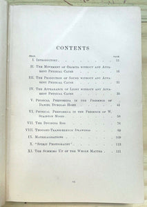 PSYCHIC PHENOMENA - 1st 1909 SPIRITUALISM TELEKINESIS PSYCHIC AUTOMATIC WRITING