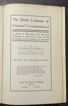 DIVINE LANGUAGE OF CELESTIAL CORRESPONDENCES - 1913 ASTROLOGY ZODIAC KABBALA